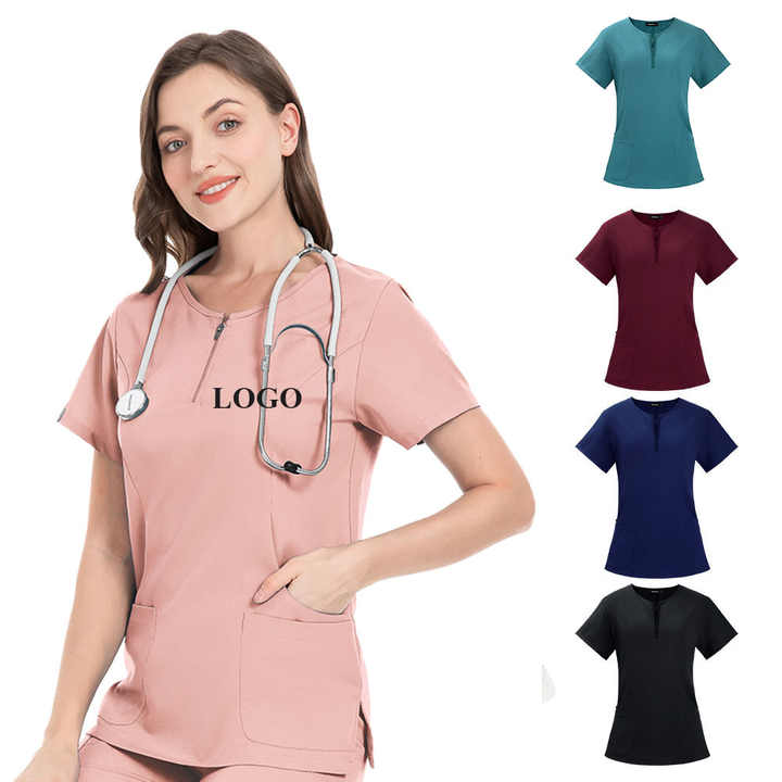 OEM Custom logo Work Clothes Beauty Salon Nurse. ملابس عمل بشعار مخصص OEM، زي ممرضة صالون تجميل، زي