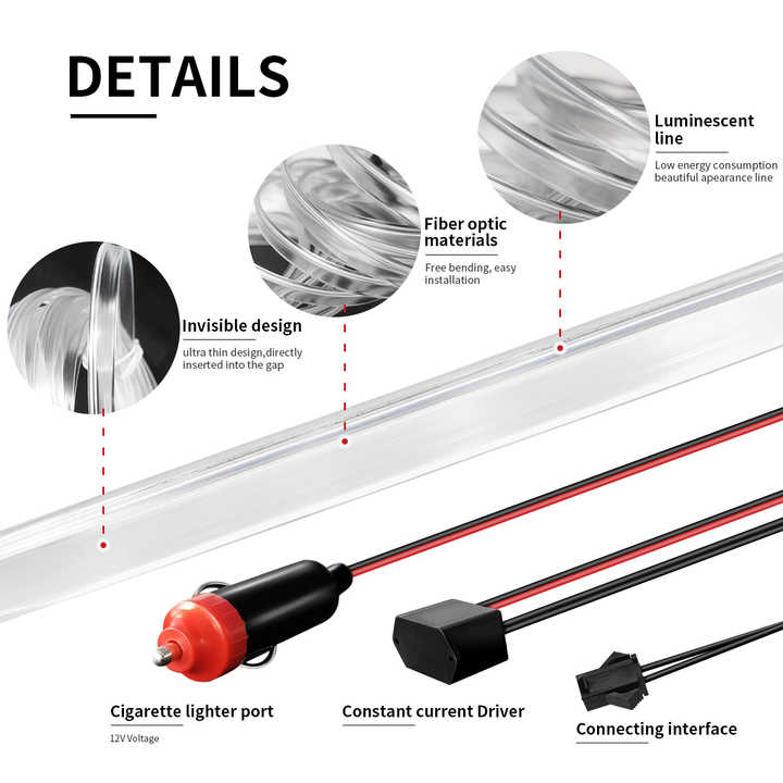 Wholesale Car LED Light Ambient Atmosphere Decoration Cool Line Lighting for Other Car Decoration