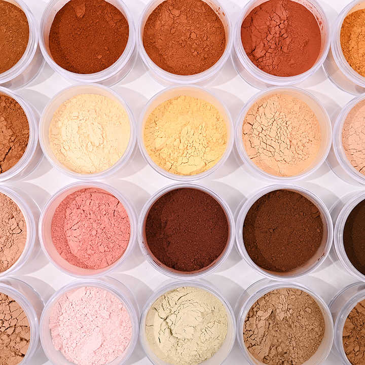 مكياج للوجه متعدد الألوان makeup powder multi-color loose