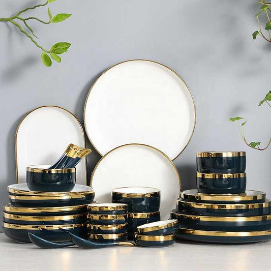مجموعة عشاء الأوروبي بالجملة أطباق سيراميك أواني الطعام European dinner set wholesale ceramic plates dinnerware