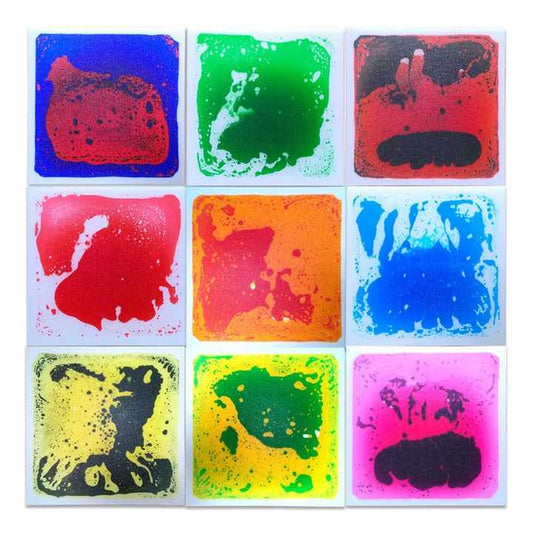 Outdoor games colored liquid floor tiles