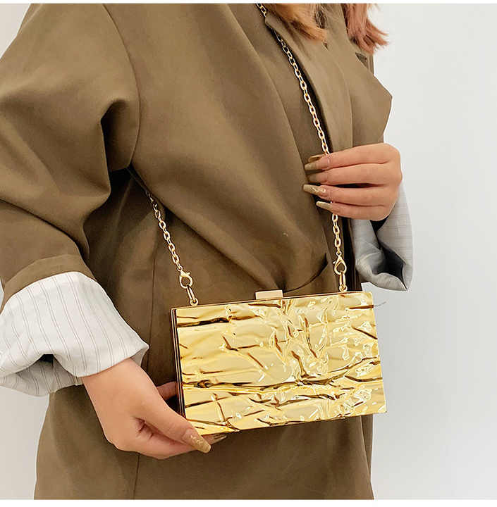 Luxury Fashion Acrylic Snowflake Purse Bag, Custom Women's Small Handbag, Evening Bags with Clutch