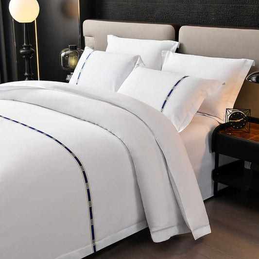 Luxury 7 Piece White Comforter Bedding Set Custom Size