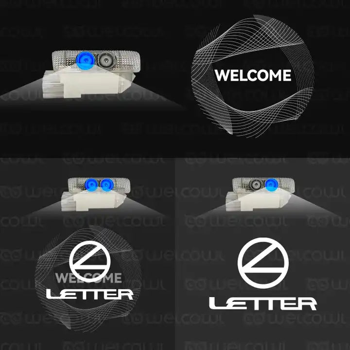 Dynamic Dual Lens Welcome Door Light For Lexus ES LX RX GS GX LC RC UX LS New Car Lamp HD Ghost Shadow Light