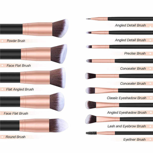 Makeup Brush Full Set High Quality A complete set of 14 professional vegan makeup brushes