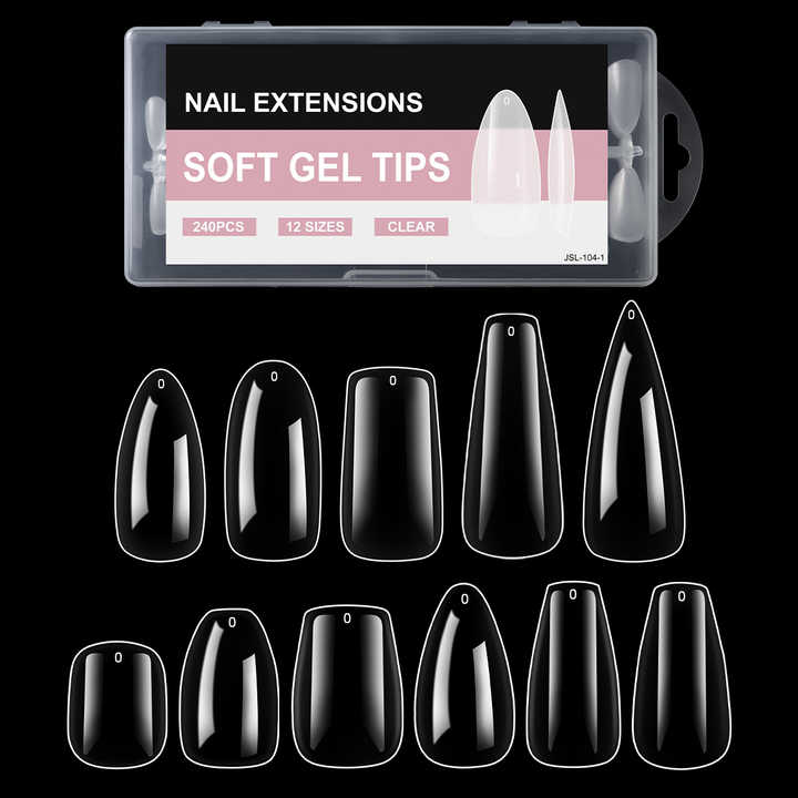 اظافر صناعية شفافه - transparent artificial nails