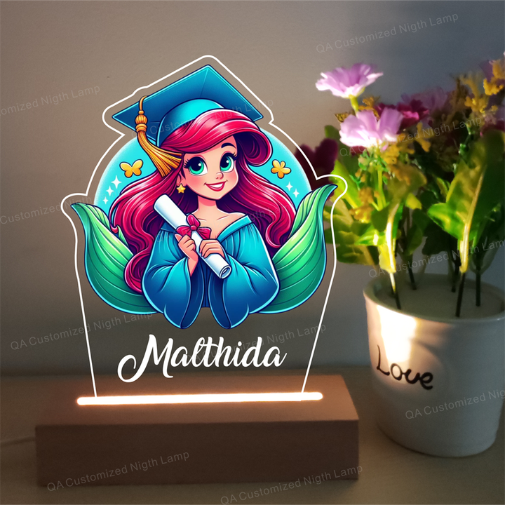 Personalized Mermaid Night Light for-مصباح ليلي