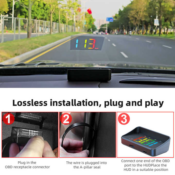 M4 Auto hud obd2 عرض رأس سرعة الزجاج . M4 Auto HUD OBD2 Head Up Display Car Windshield