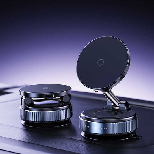 حامل تثبيت الهاتف الممغنط الدوار بالشفط .