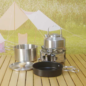 Portable Stainless Steel Camping Soup-مجموعة أواني حساء