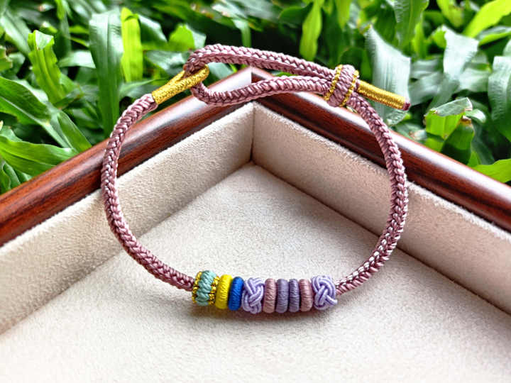 Fashion String Stylish Trendy - سوار حبل مضفر بعناصر صينية