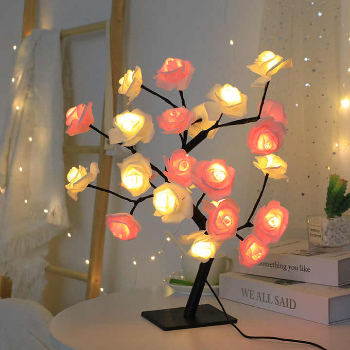 pink and rose led lamp