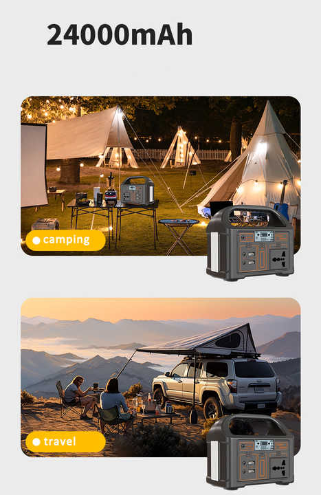 100W 24000mAh Portable Power Station Emergency Power Supply Power Station for Outdoor Activities, Travel, Camping