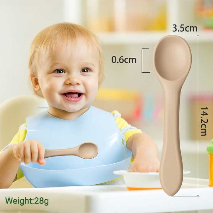 Silicone baby spoon