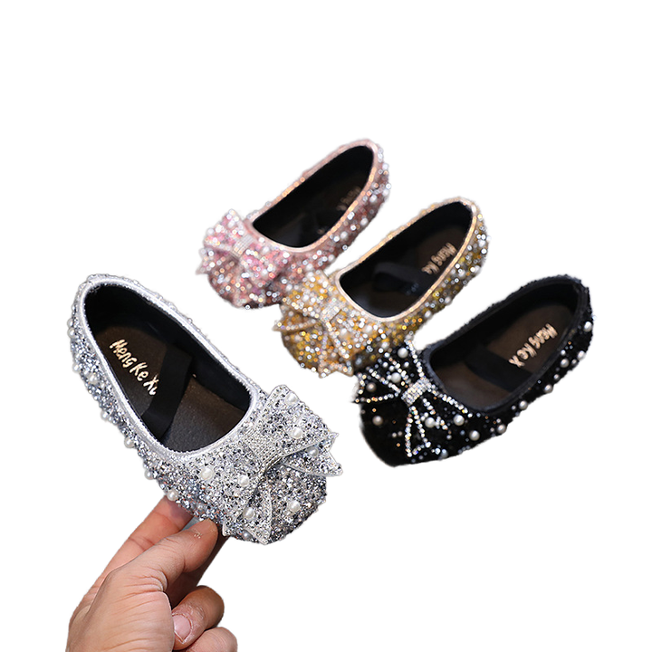 Girls' flat shoes with bow