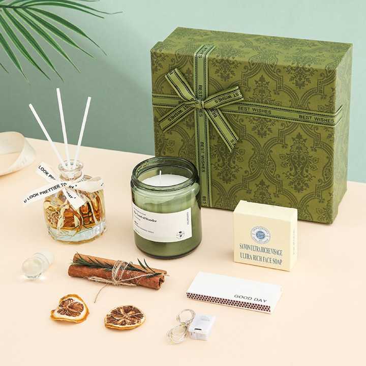 Box for Mother's Day Valentine's - Luxury Candle and Diffuser Gift Set for Home Decor