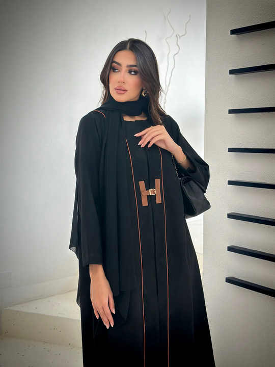 عباية سودا حرير