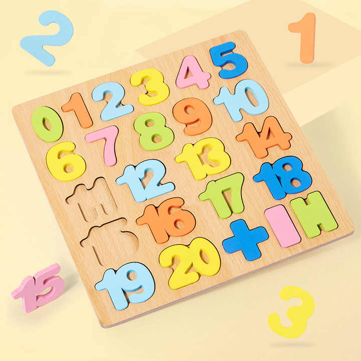 Baby games board for learning letters and numbers