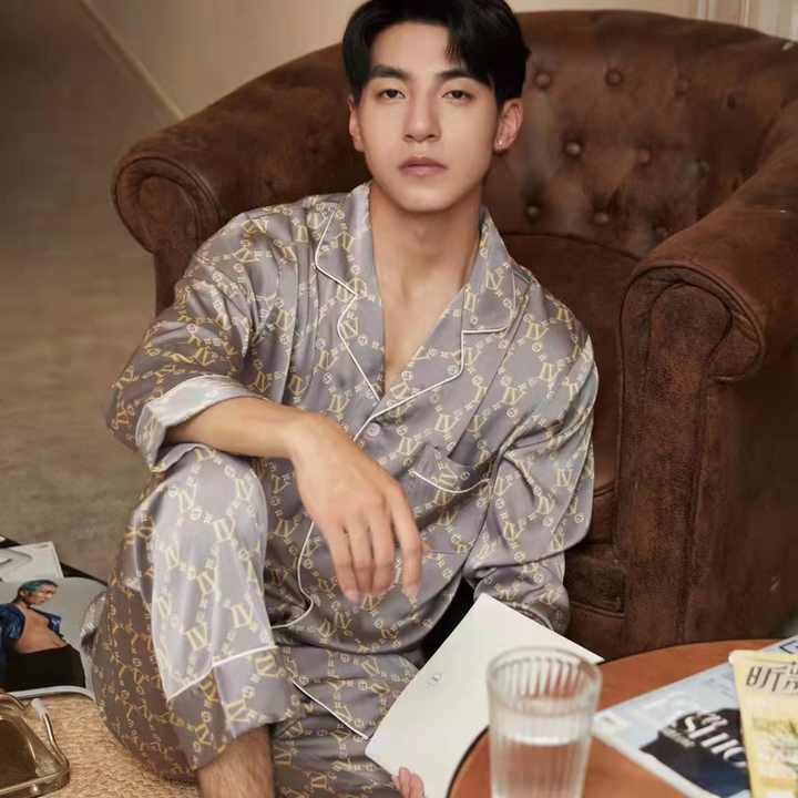 ملابس نوم رجالي, بيجامات رجالي صيفية فاخرة . Men's Sleepwear, Luxury Summer Men's