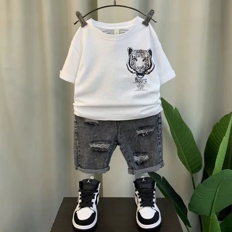 ملابس أولاد جديدة للأطفال ناعمة كرتونية