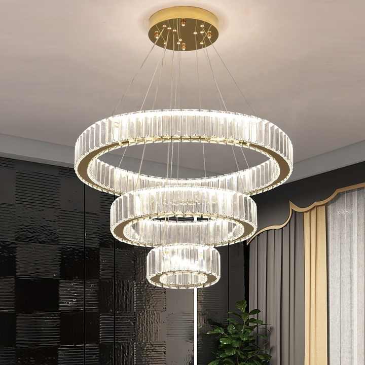 High-end crystal ring lamp