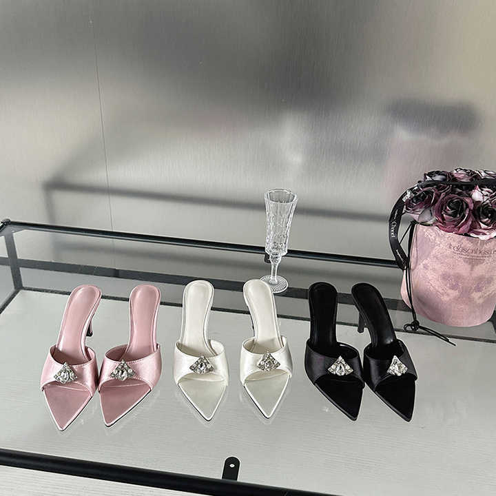 rhinestone studded heel