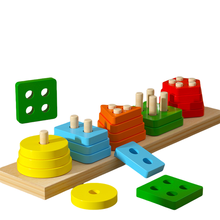 Wooden Color Recognition Puzzles, Suitable for Children.