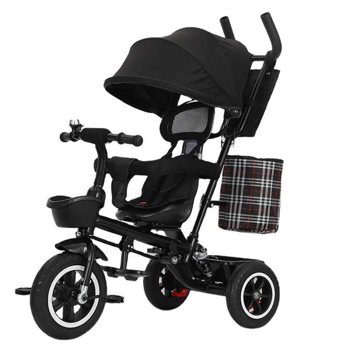 Factory supply children's tricycle 1-3-6 years old folding baby stroller with umbrella