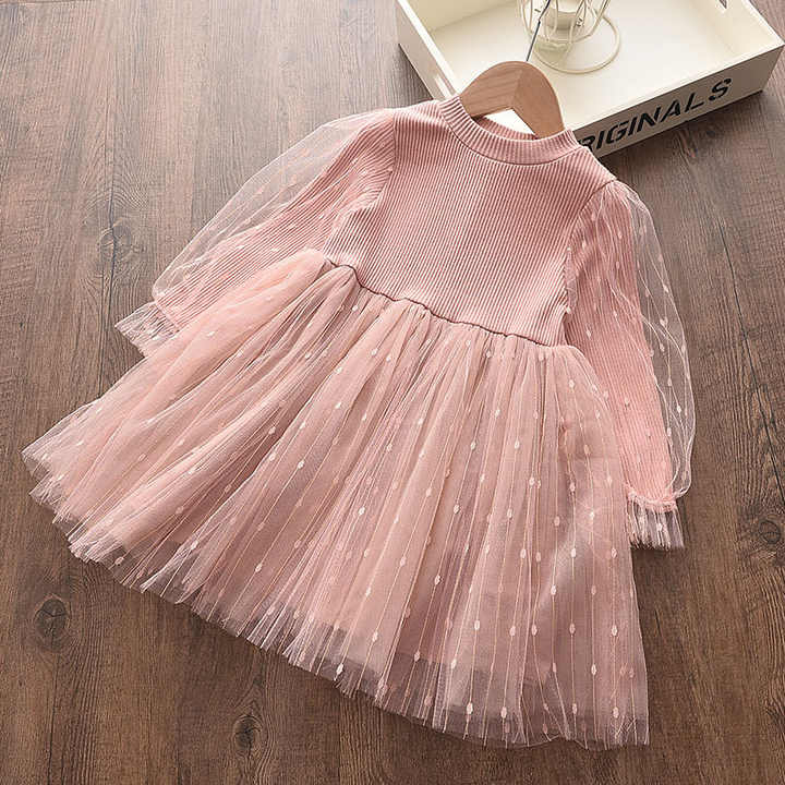 فستان بناتي بأكمام طويلةGirls' long-sleeved dress