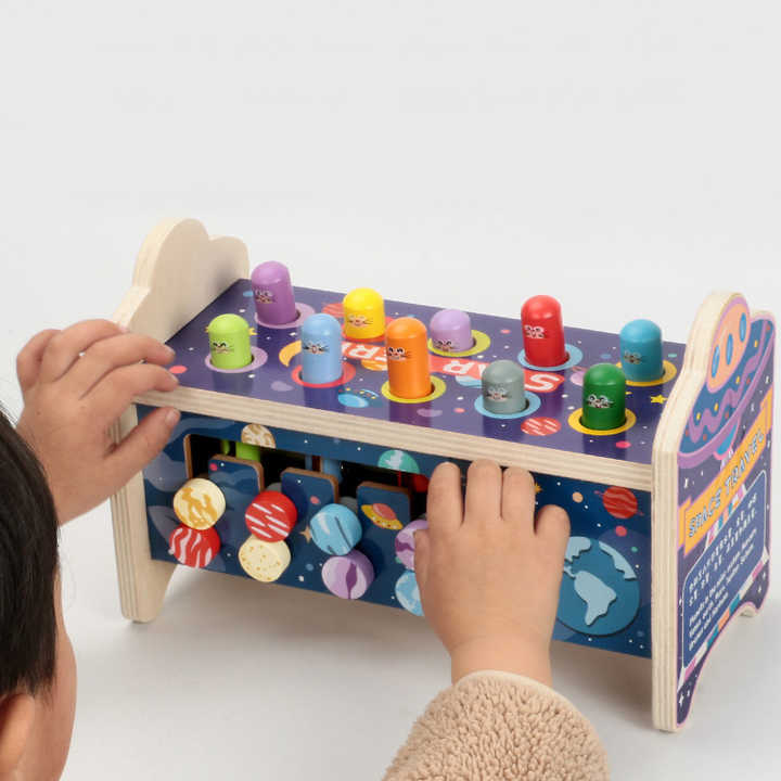 لعبة تعليمية للأطفال, مطرقة خشبية للأطفال مزودة بمطرقة حيوانات لطيفة للأطفال Educational Toy for Kids, Wooden Hammer for Kids with Cute Animal Hammer for Kids