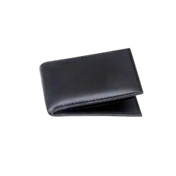 Luxury Black Men's Card Wallet with Logo.