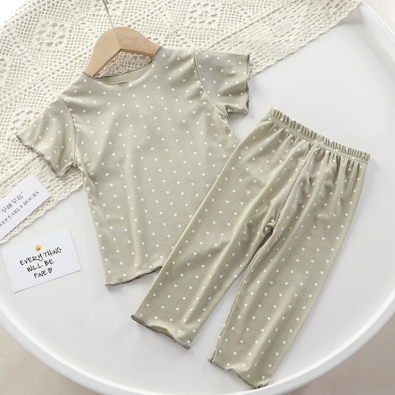 Long-sleeved summer children's pajamas