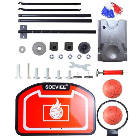 حامل كرة سلة قابل للتعديل الارتفاع مع كرة . Adjustable Height Basketball Stand with