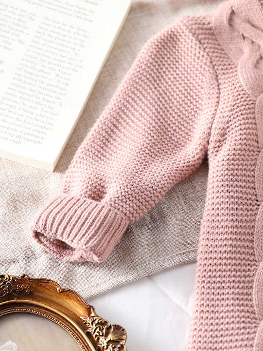 Sweet Baby Girl Pink Rabbit Ear Hooded-جمبسوت بغطاء رأس