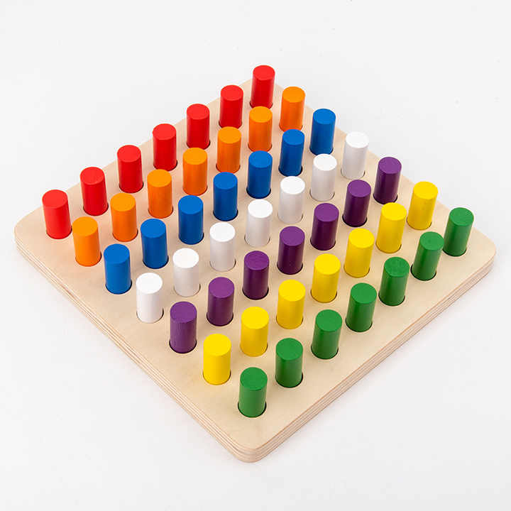 Montessori Sensory Toys for Children Cylinder Ladder Educational Wooden Toys for Kids