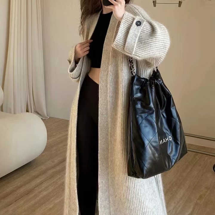 Casual long sleeve knitted coat