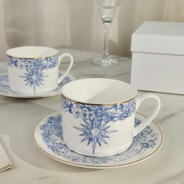 Gift Box Cup and Saucer Set- Ceramic Coffee Set from the Series