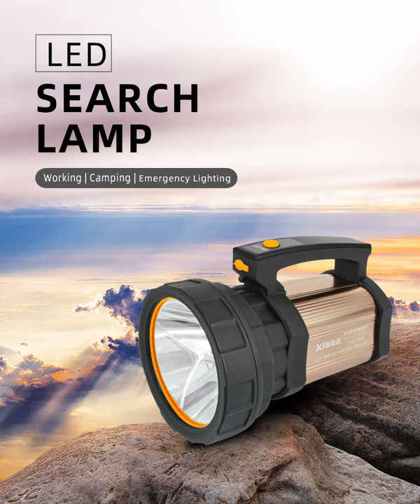 مصباح بحث من الألومنيوم قابل لإعادة الشحن LED . TAIGEXIN Rechargeable Aluminum LED Searchlight SOS