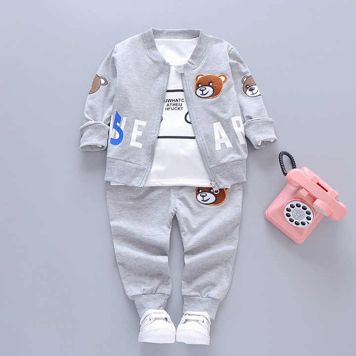 Top Selling Kids Brand Name Clothing Set Zip Up Sports