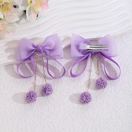 pair Sweet New Children's-Mesh Hairpin