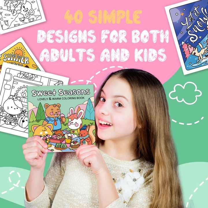 Cross-Border Sweet Four Seasons Coloring Book