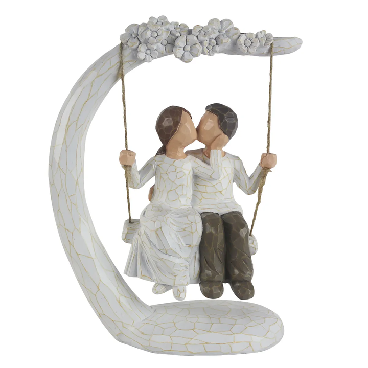 Romantic Kissing Couple Swing