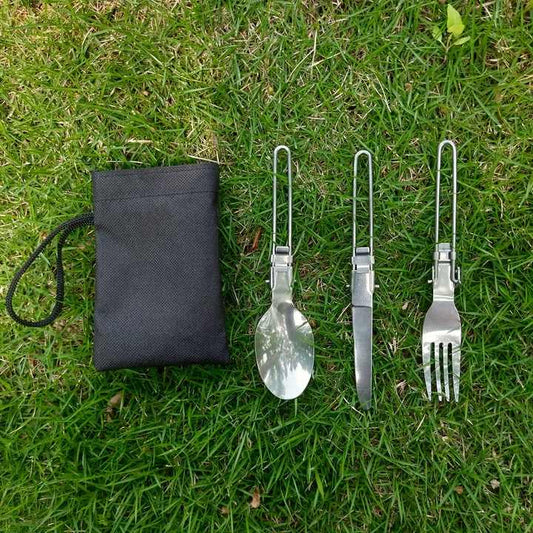 مجموعة ملاعق وشوك للنزهات والتخييم, EDC ، قابلة للطي ، للسفر ، أواني التخييم Picnic Camping Spoons and Forks Set, EDC, Foldable, Travel, Camping Utensils