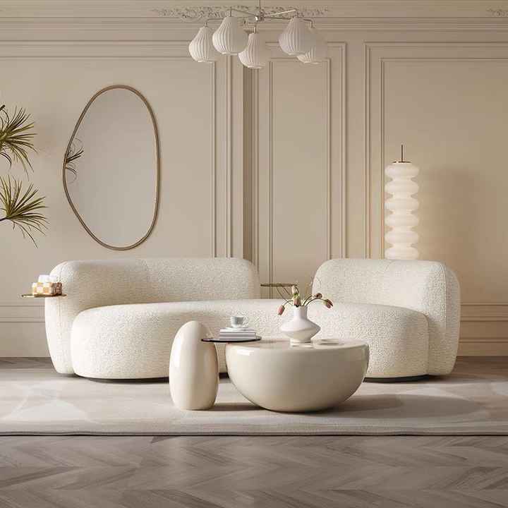 Curved cream in color .. كريم منحني باللون