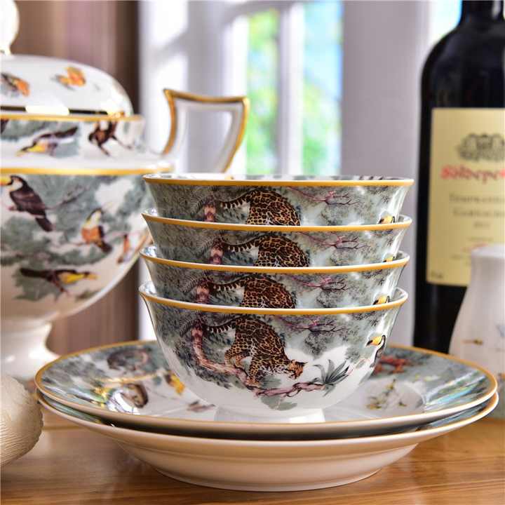 Serving utensils plates