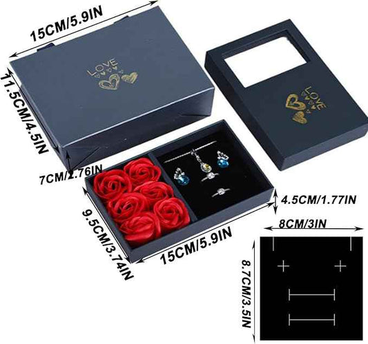 Rose Ring Box Jewelry Gifts Eternal-Ring Box