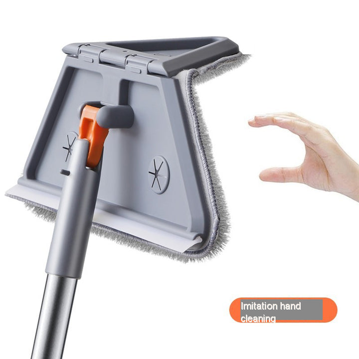 X مع ميزة دوارة ، مادة شنيل ثلاثية الشكل على شكل رأس ، للاستخدام في التنظيف المنزلي X with rotating feature, triangular chenille material shaped head, for use in household cleaning