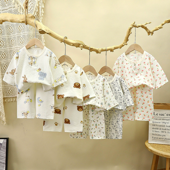 مجموعة ملابس منزلية كم طويل