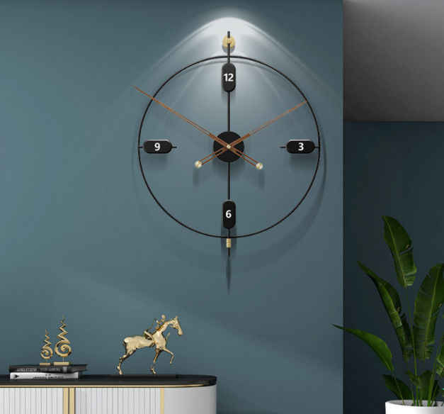 Large Metallic Wall Art Clock Customized
