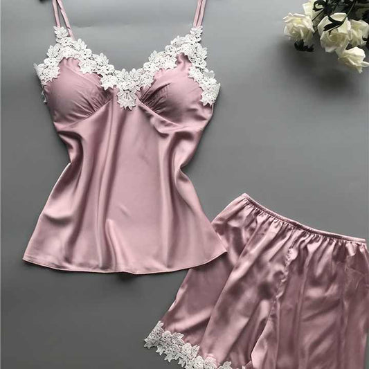 طقم ملابس نوم من الدانتيل الأوروب Wholesale European and American lace pajamas